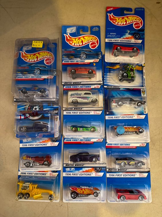 15 Hot Wheels First Editions Cars in Original Packaging
