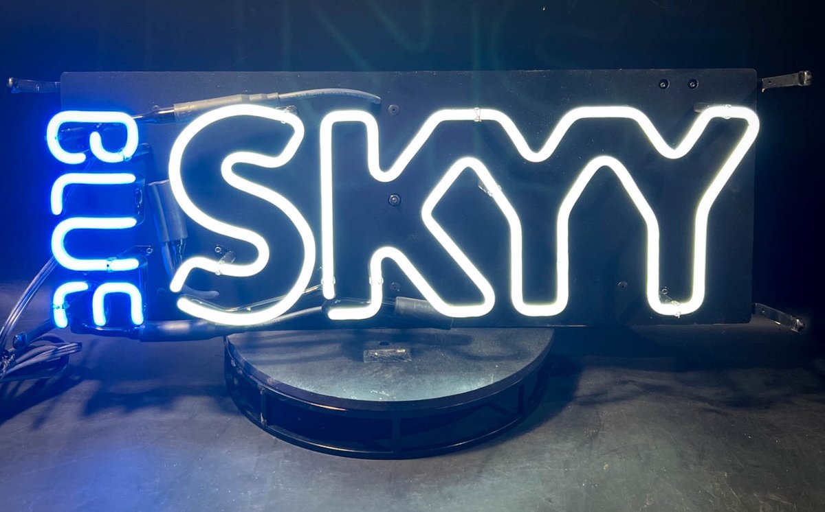 Blue Skyy Neon Light Advertising Sign