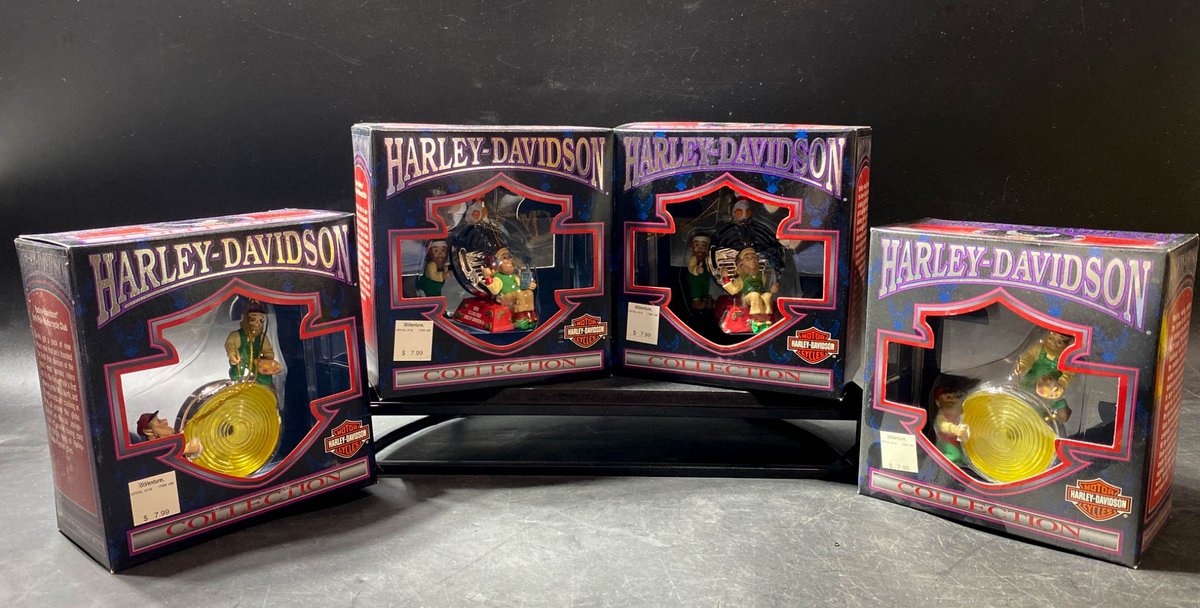 Four Harley-Davidson Collection Ornaments in Original Packaging