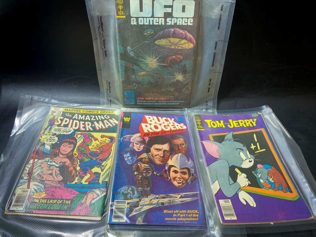 Vintage Comic Books Including Spider-Man, Buck Rogers, and Star Trek