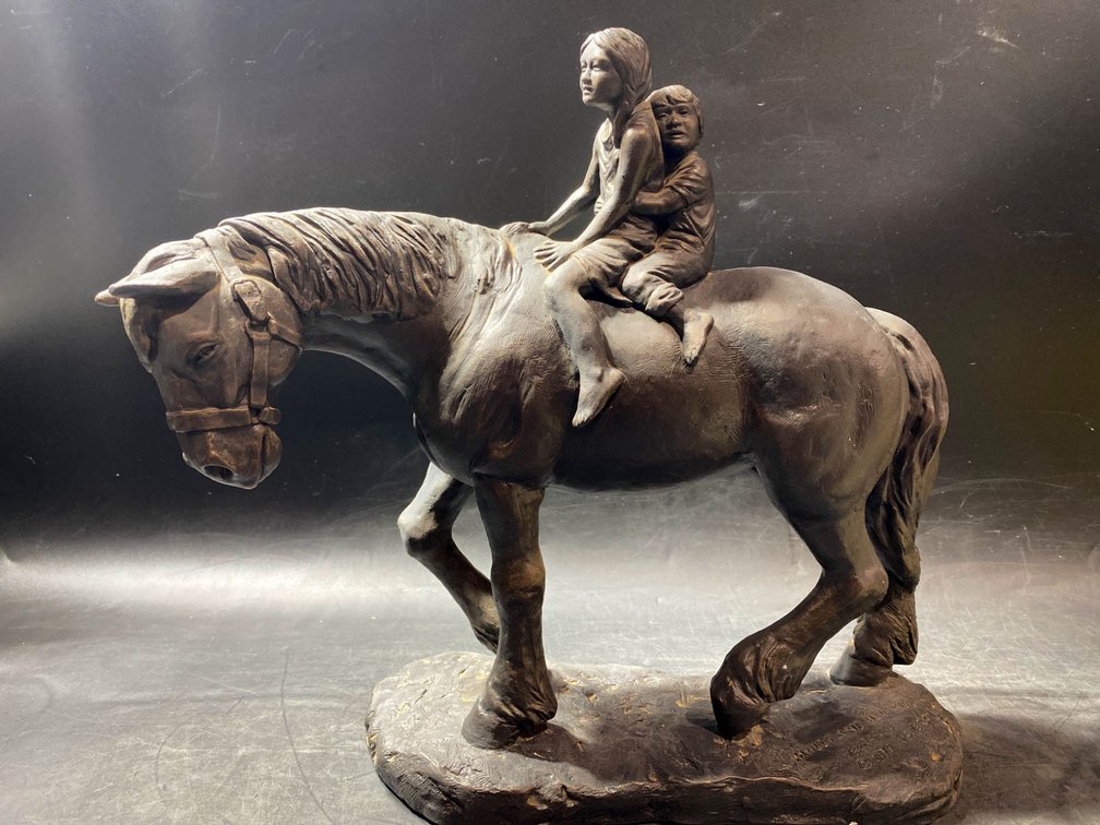 1979 Terrance Patterson Bronze Sculpture ‘Molly and Her Kids’