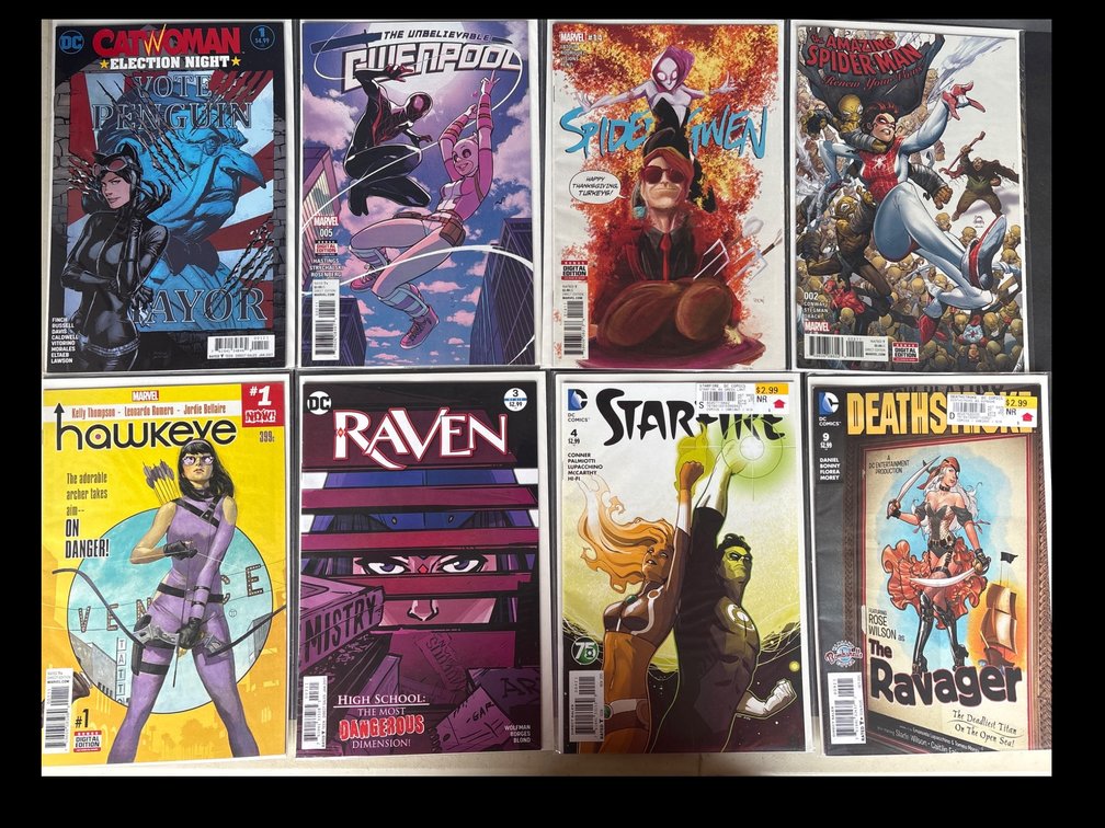 Comic Books Featuring Marvel and DC Titles