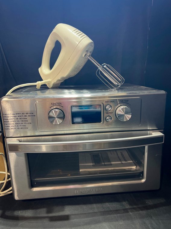Hamilton Beach Hand Mixer and Farberware Air Fryer Toaster Oven Combo