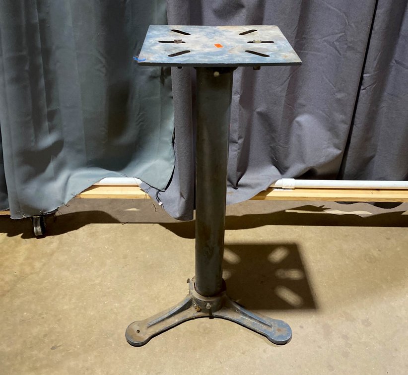 29-Inch Metal Industrial Stand with Tripod Base