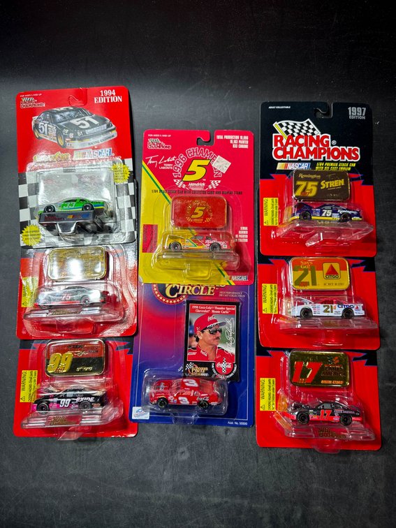 NASCAR Die-Cast Cars in Original Packaging (1994 and 1997 Editions)