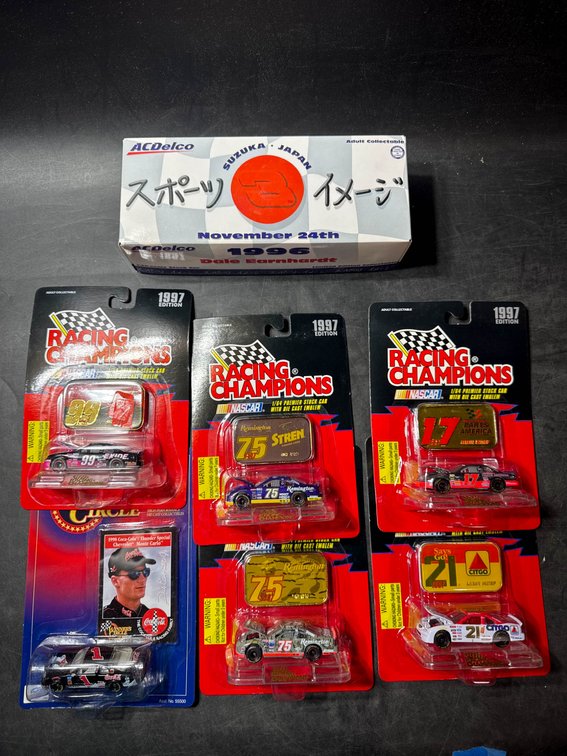 NASCAR Die-Cast Cars Featuring Dale Earnhardt and Racing Champions