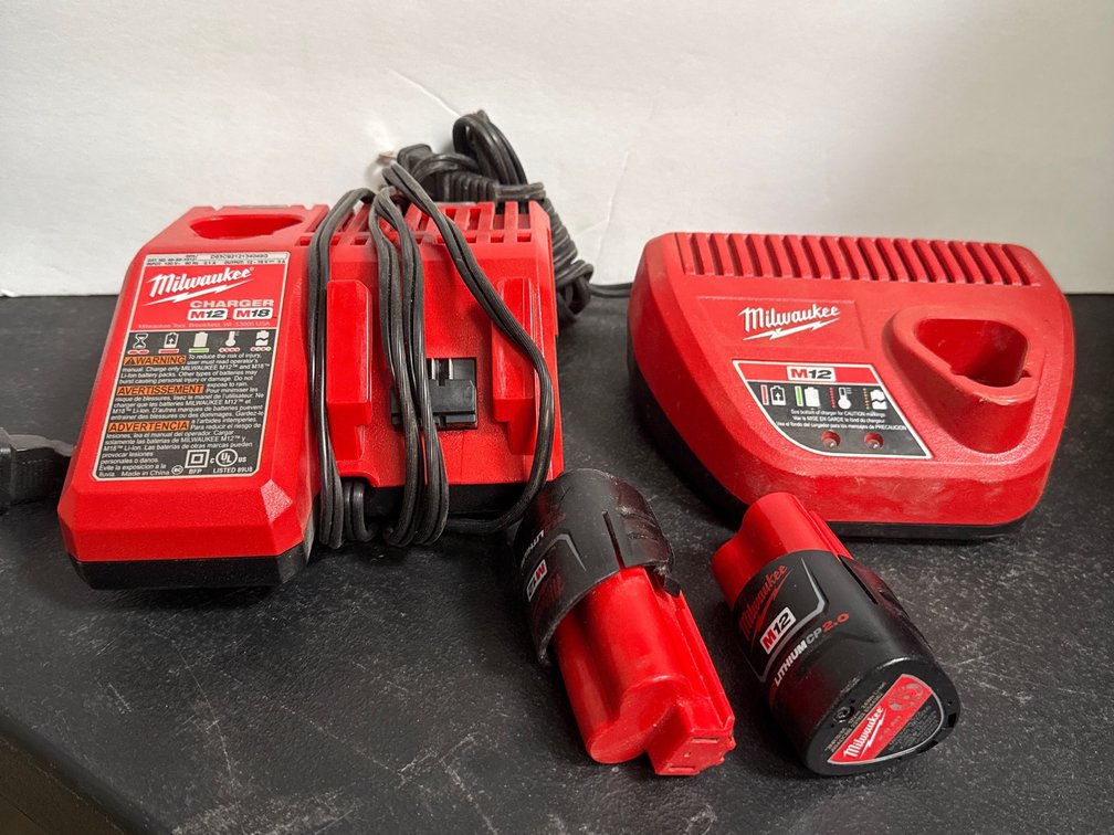 Milwaukee M12/M18 Battery Chargers and Batteries Set