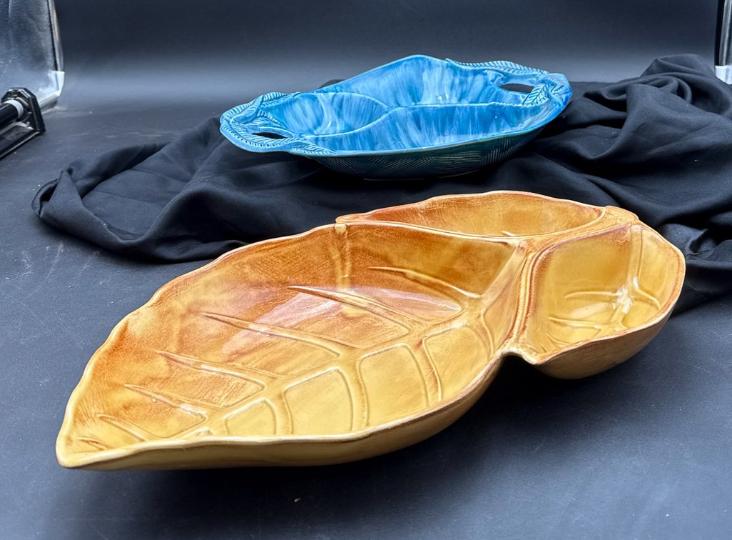 Two Mid-Century Decorative Ceramic Serving Dishes