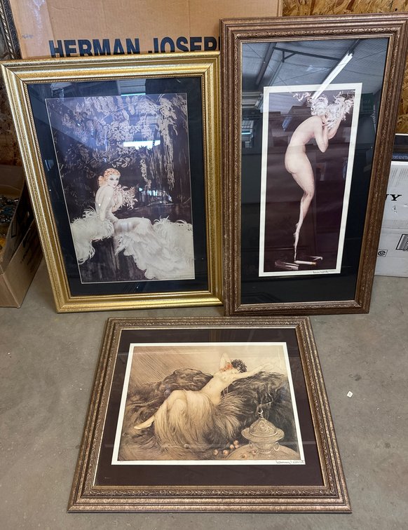 3 Framed Art Prints Featuring Female Figures