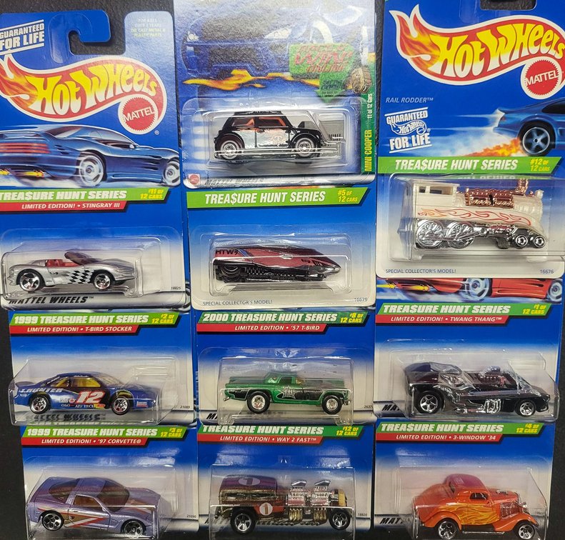 Hot Wheels Treasure Hunt Series Set of 10 Cars in Original Packaging