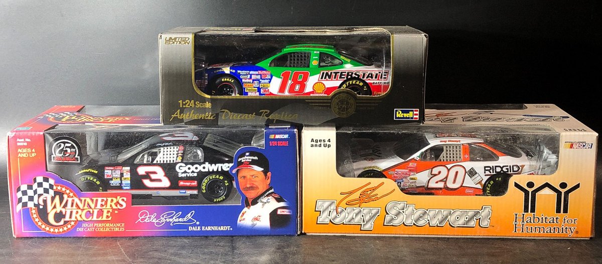 3 NASCAR Diecast Cars by Winner’s Circle and Revell, 1:24 Scale