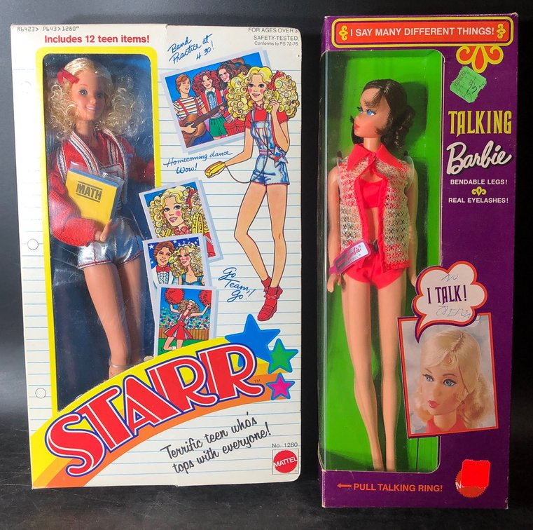 Starr ‘Teen with 12 Items’ and Talking Barbie Dolls by Mattel