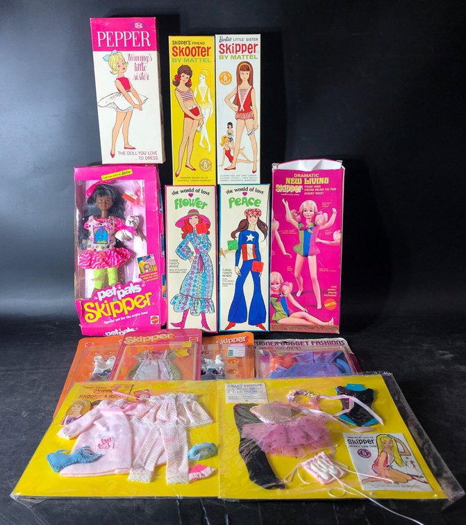 Vintage Skipper, Pepper and Bionic Woman Dolls