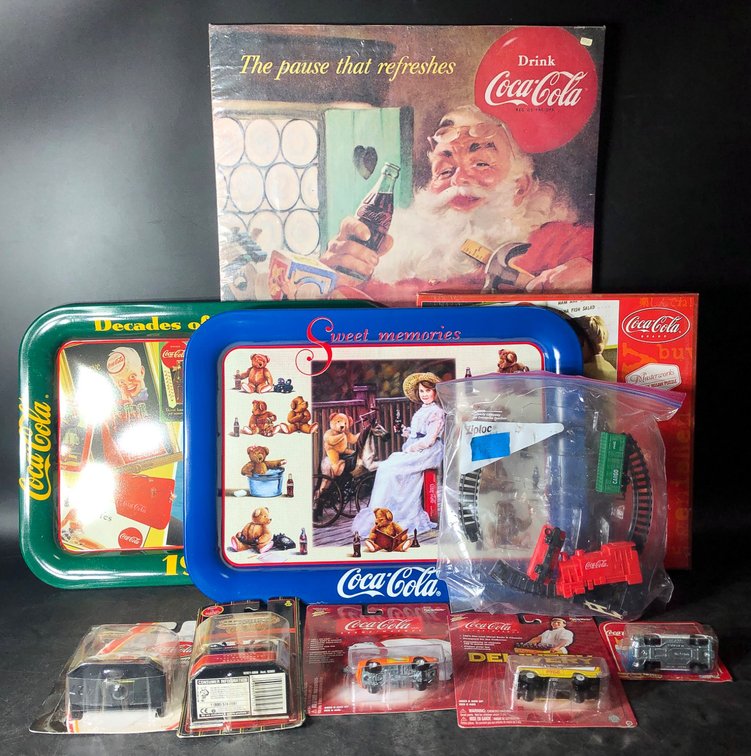 Coca-Cola Collectibles Lot with Trays, Cars, and Memorabilia