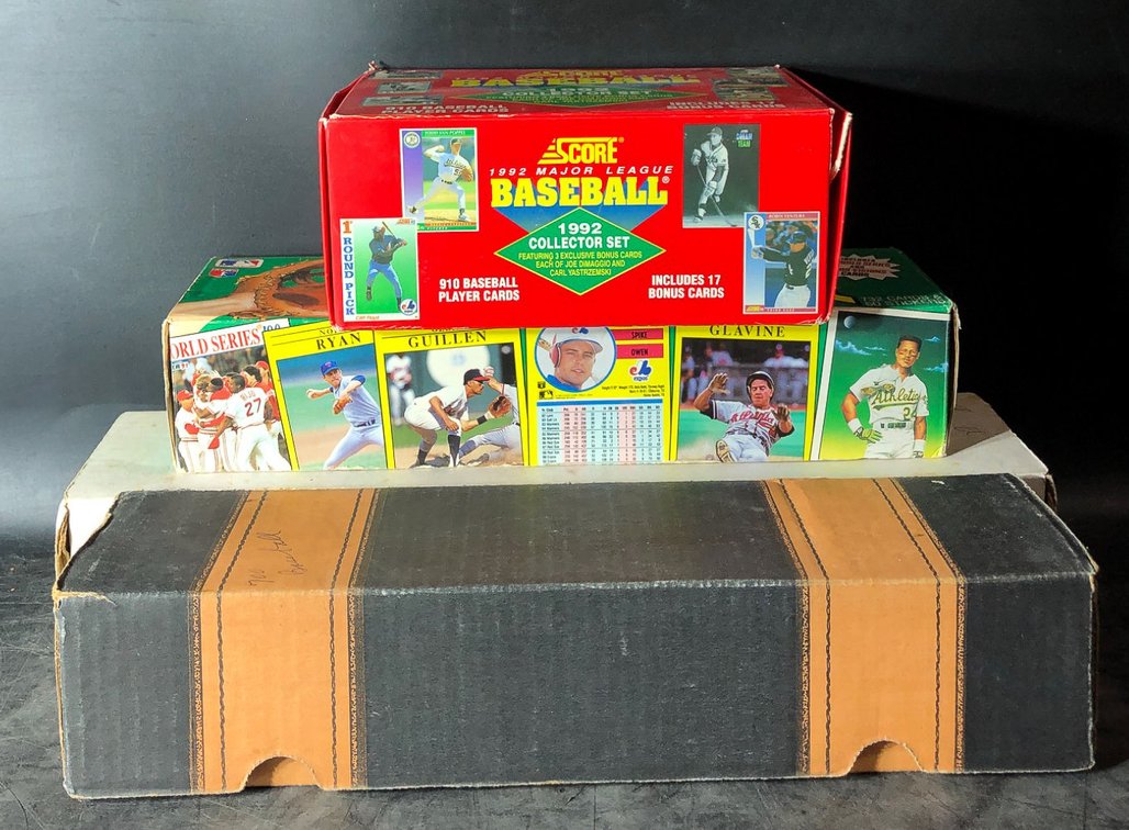 Baseball Trading Cards Including 1991 Fleer, 1992 Score, and Assorted Sets