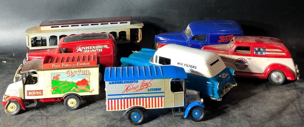Seven Die-Cast Vintage Advertising Vehicles