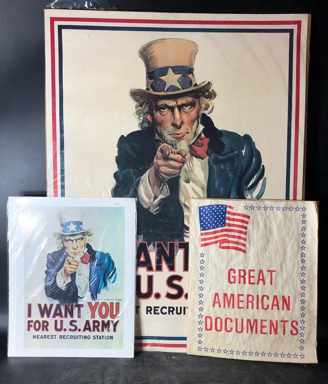 World War I ‘I Want You for U.S. Army’ Recruitment Poster Plus Great American Documents