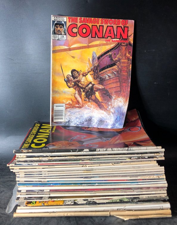 ‘The Savage Sword of Conan’ Comic Magazines and Additional Marvel Issues