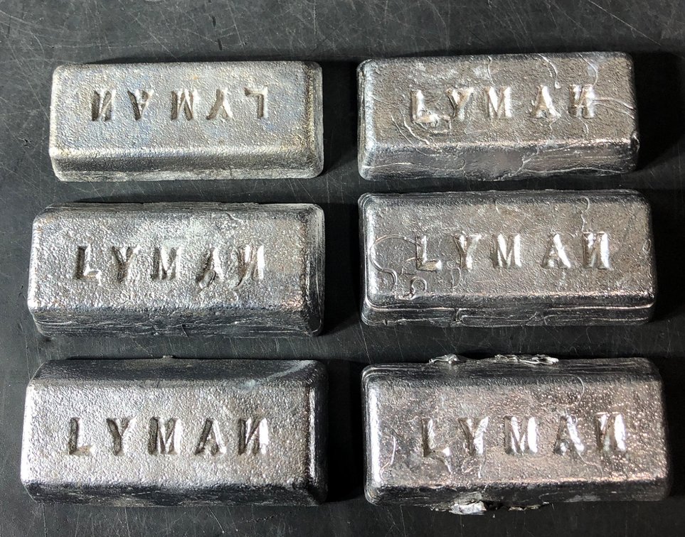 6 Lyman Lead Ingots