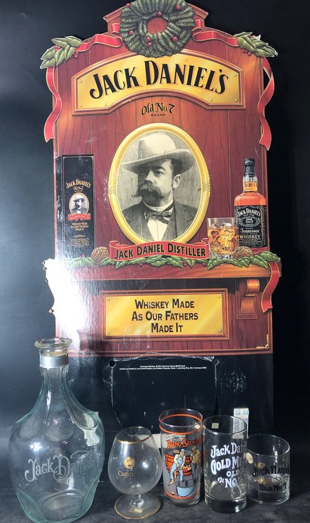 Jack Daniel’s Advertising Sign and Glassware Collection