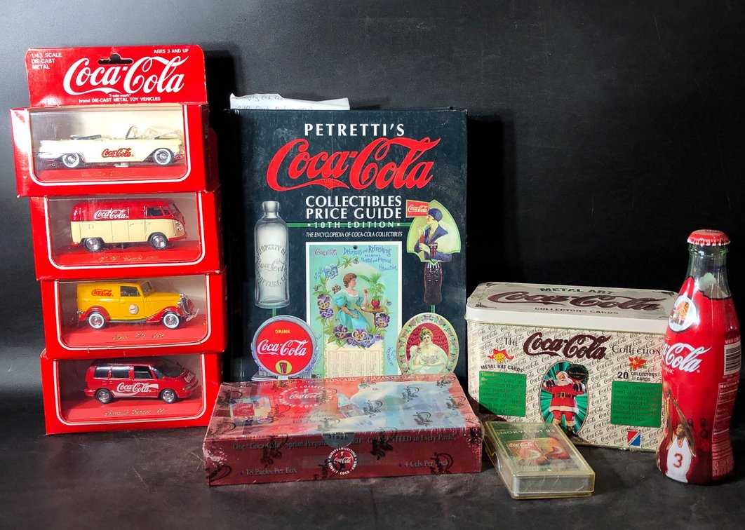 Coca-Cola Memorabilia Collection Featuring Diecast Cars, Collectibles, and Price Guide