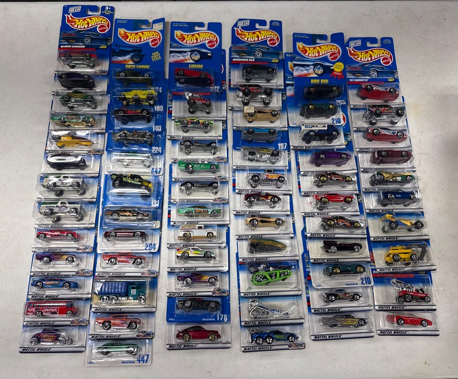 72 Packaged Mattel Hot Wheels Assorted Die-Cast Cars