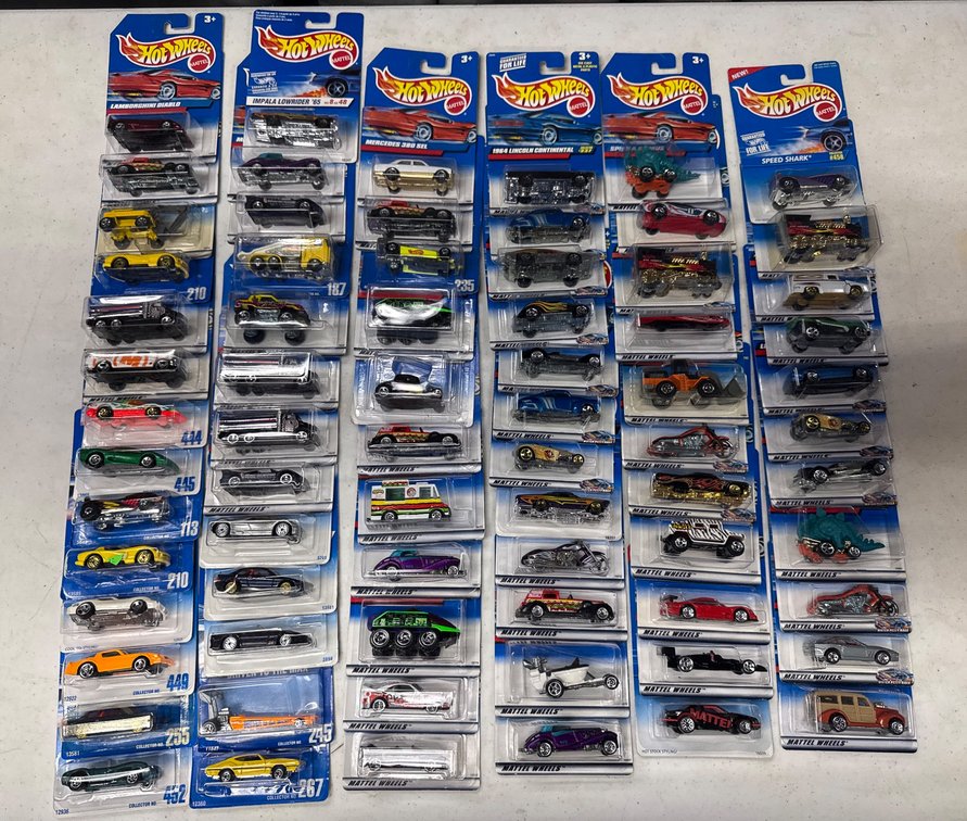 72 Mattel Hot Wheels Die-Cast Vehicles in Original Packaging