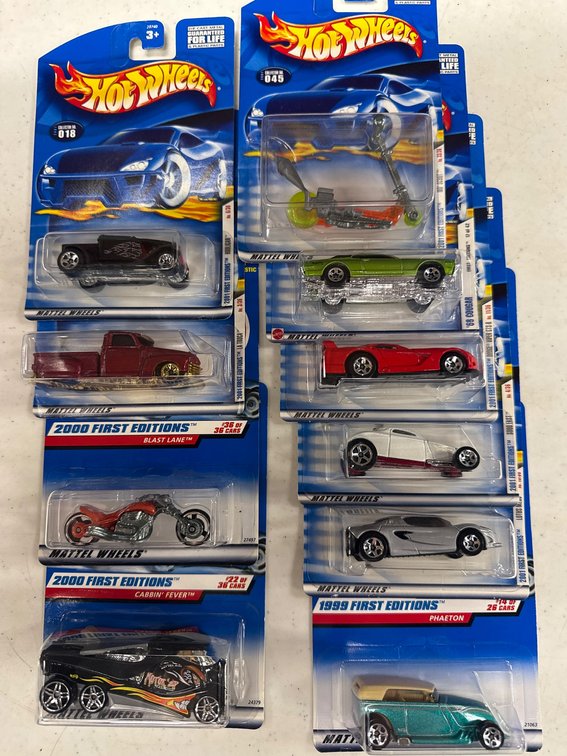 10 Hot Wheels Cars Including First Editions and Special Releases