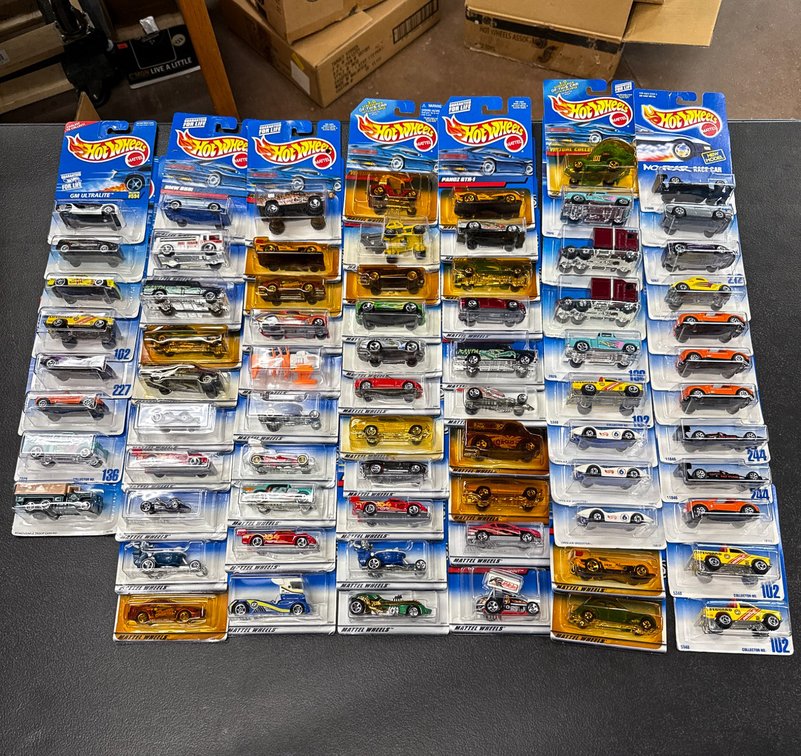 72 Hot Wheels Die-Cast Cars in Sealed Blister Packs