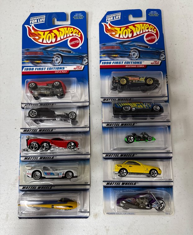 Hot Wheels 1997, 1998, and 1999 First Editions Lot of 10