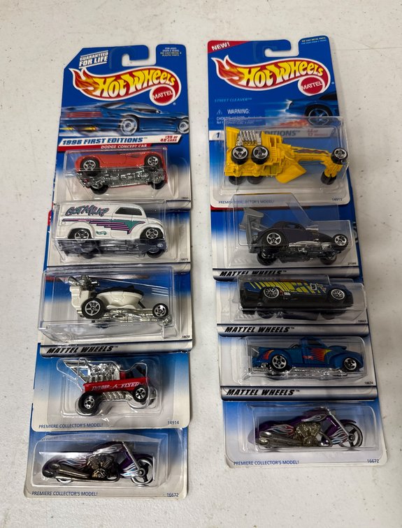 10 Hot Wheels First Editions and Specialty Cars in Original Packaging