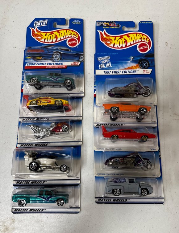 Hot Wheels First Editions From 1996-1998 in Original Packaging