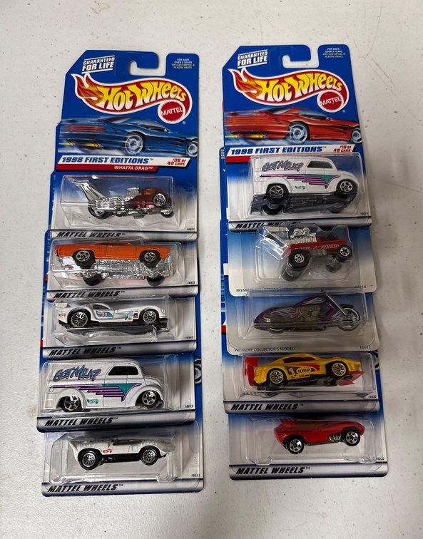 Hot Wheels 1996-1998 First Editions Lot of 10 Cars