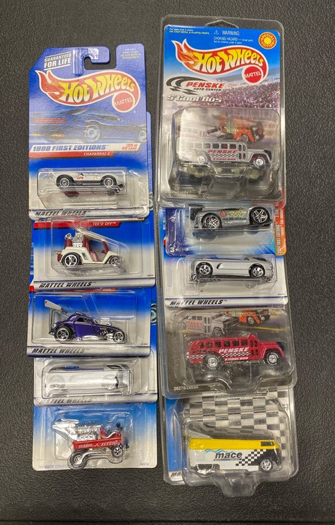 10 Hot Wheels First Edition Die-Cast Vehicles