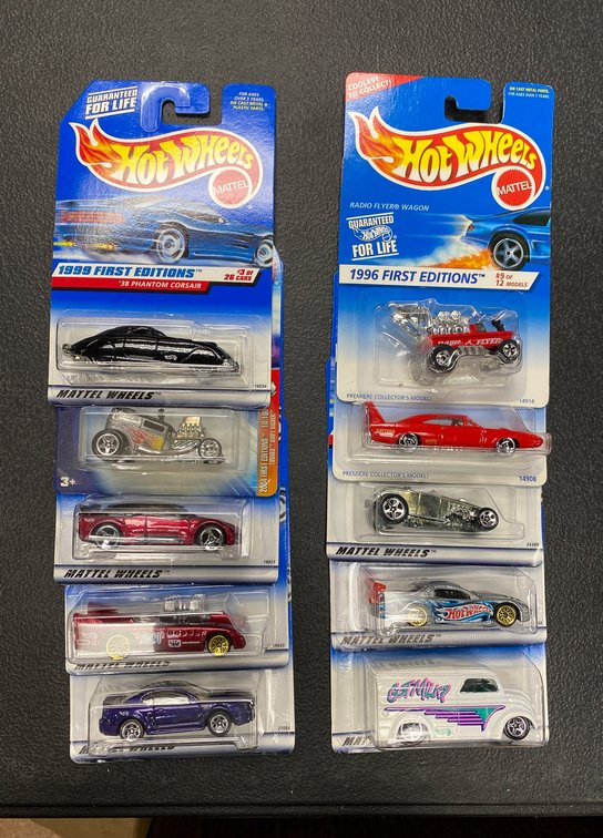Hot Wheels Lot of 10 First Editions in Original Packaging