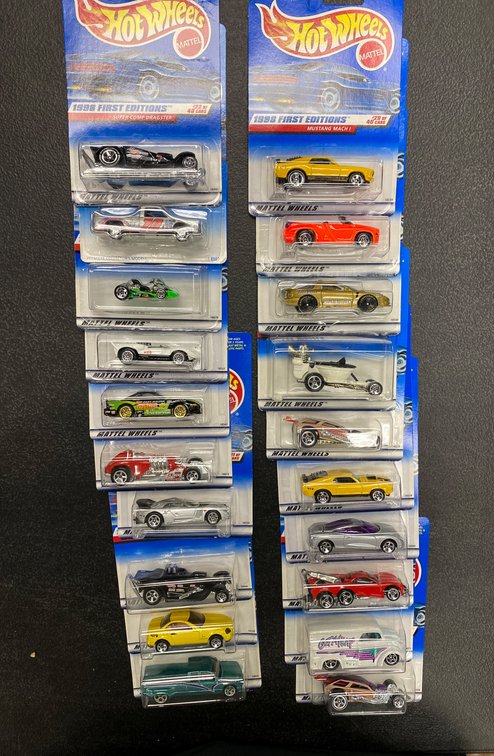20 Hot Wheels First Edition Models in Original Packaging