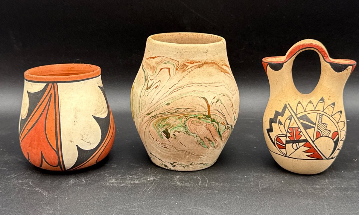 Three Handcrafted Ceramic and Pottery Vessels by Various Makers