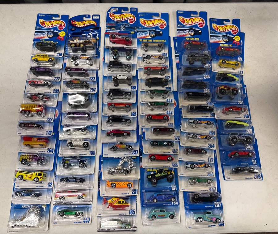 72 Hot Wheels Die-Cast Cars, New in Packaging