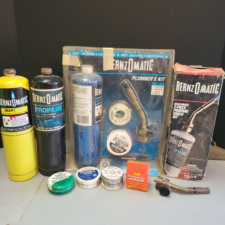 Bernzomatic Plumber’s Kit and Accessories Including Torches and Soldering Paste