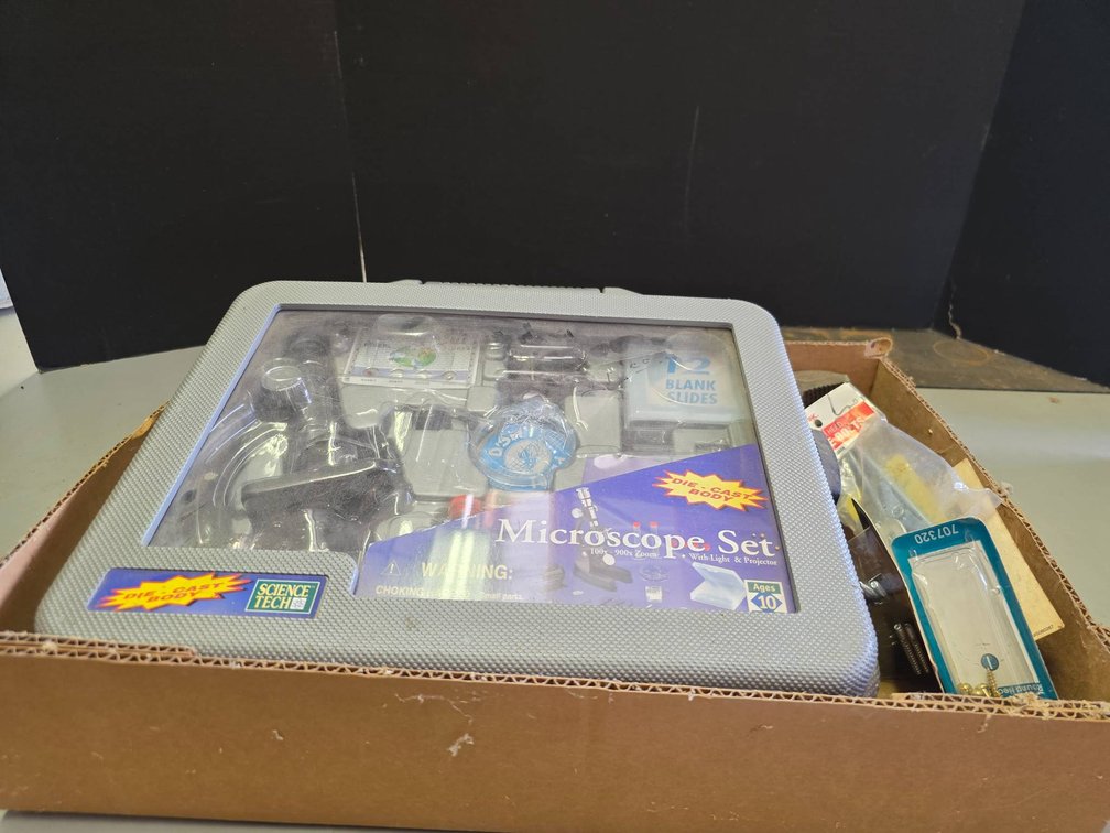 Microscope Set with Accessories and Additional Tools