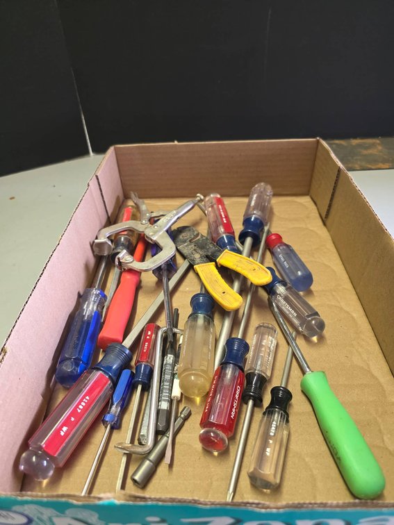 Hand Tools Including Screwdrivers, Clamps, and Pliers