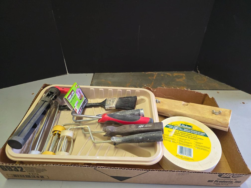 Painting Tools and Accessories Set Including Rollers and Paint Trays