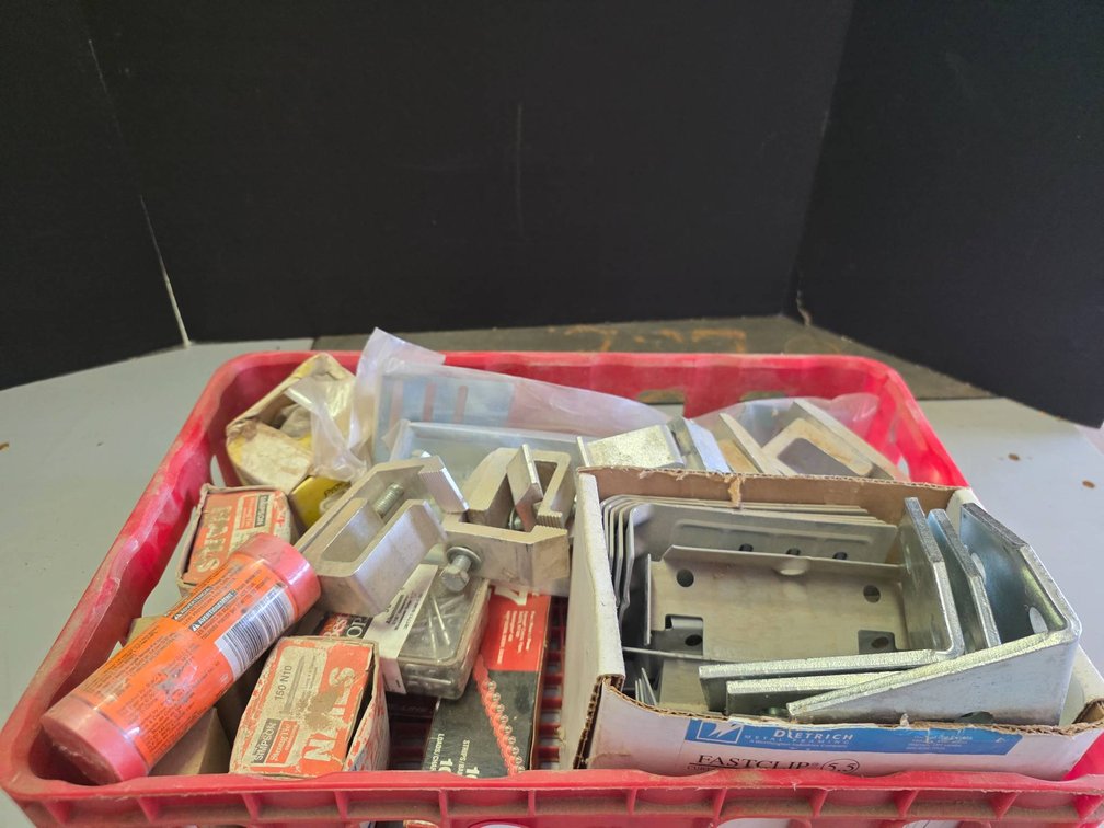 Hardware, Nails, Screws, and Metal Mounting Brackets