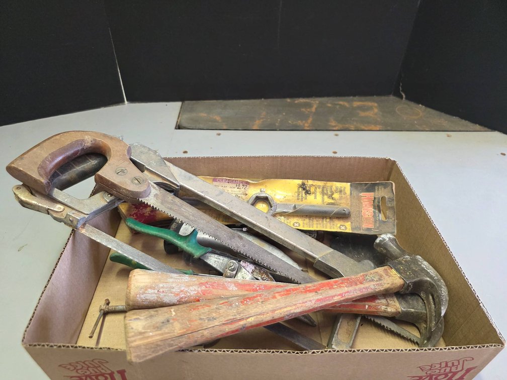 Hand Tools Including Hammers, Saws, and Wrenches