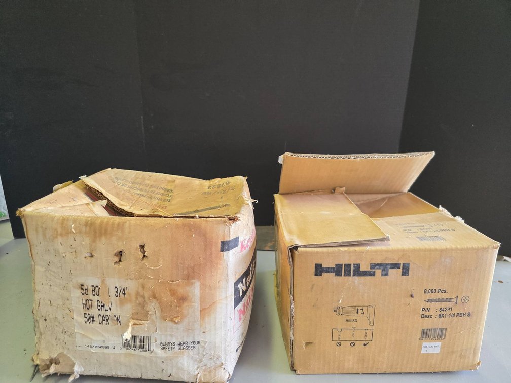 Hilti Nails, Assorted Sizes and Quantities, Hot Galvanized and PBH S