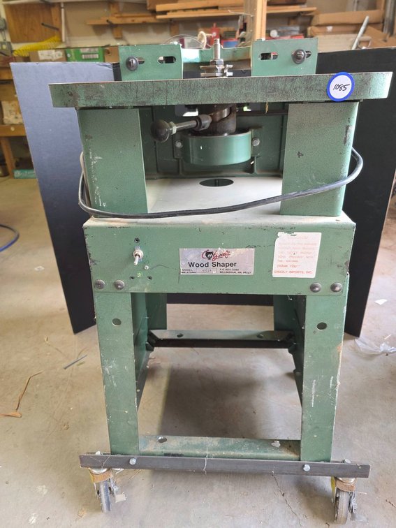 Grizzly Model G1024 Wood Shaper with Metal Stand and Cast Iron Top
