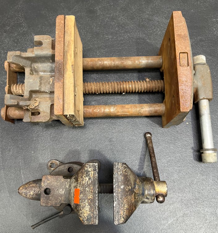Two Vintage Bench Vises: Bluegrass and Wilton