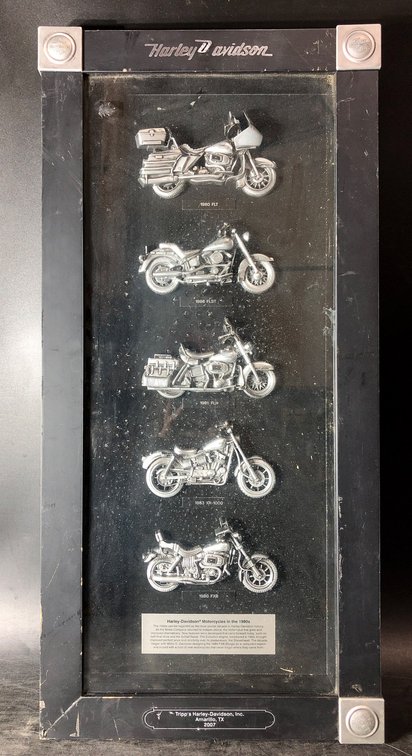 Harley-Davidson Motorcycle Miniatures Display Set by Tripp’s, 2007