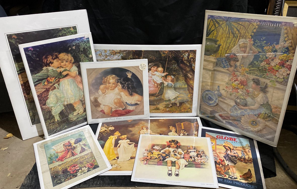 10 Unframed Art Prints Featuring Various Scenes