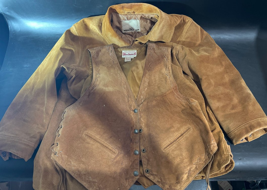 Suede Leather Jacket and Bechamel Vest Size Large